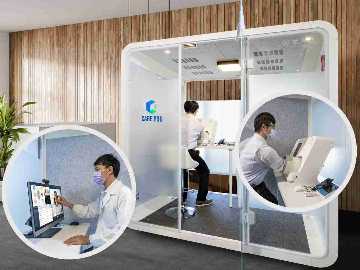 达擎于医疗科技展中展出＂远距诊疗舱＂，，，以因应医疗数字化及社会高龄化趋势下、、、复诊及慢性病患等族群对于远距看诊需求逐渐升高所推出的创新整合方案。。。多功能合一、、、、高隐私性的远距诊疗舱可根据病患端与医师端的不同需求，，，，提供弹性化及客制化功能，，，，节省医生和病患的精力及时间